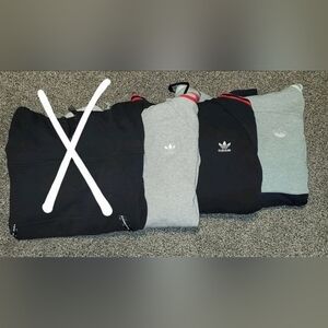 ADIDAS Hoodies, Men's Sz LG & XLG, front pocket, pullover (3 total)